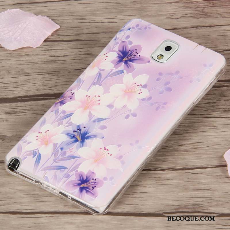 Samsung Galaxy Note 3 Coque Mince Violet Étui Téléphone Portable Incassable Tendance