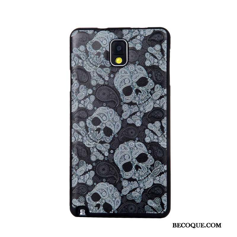 Samsung Galaxy Note 3 Coque Protection Fleurs Fluide Doux Violet Tendance Gaufrage