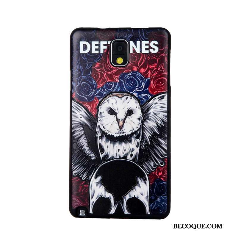 Samsung Galaxy Note 3 Coque Tempérer Gaufrage Dessin Animé Membrane Fluide Doux Étui