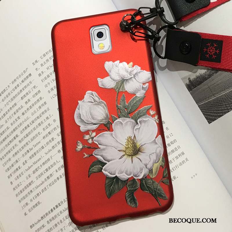 Samsung Galaxy Note 3 Coque Tendance Frais Fleurs Noir Petit Protection