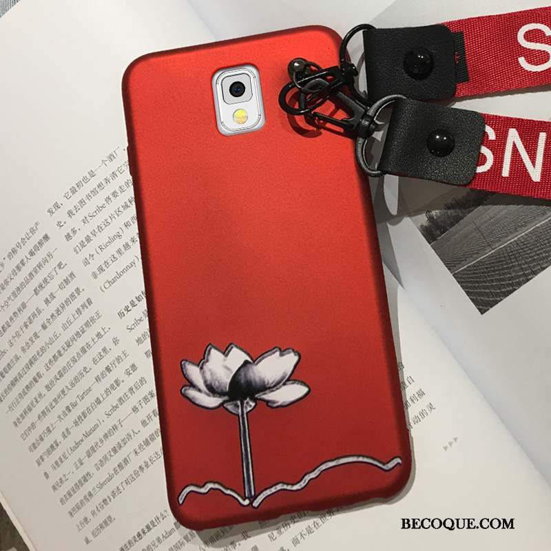 Samsung Galaxy Note 3 Coque Tendance Frais Fleurs Noir Petit Protection
