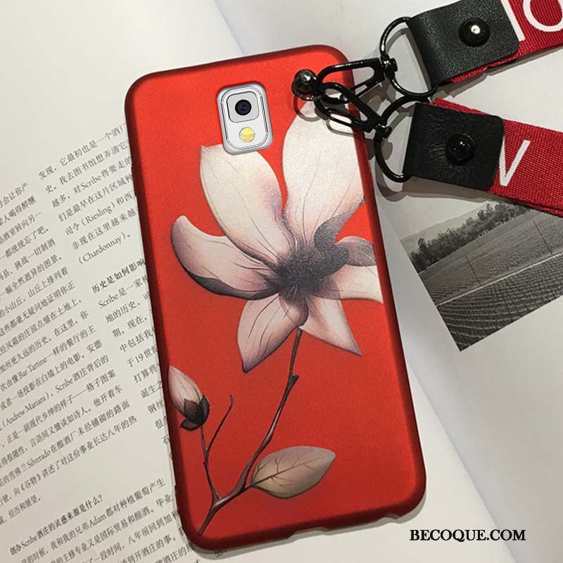 Samsung Galaxy Note 3 Coque Tendance Frais Fleurs Noir Petit Protection