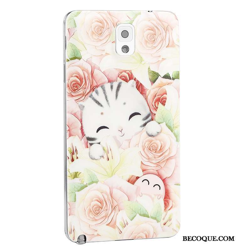 Samsung Galaxy Note 3 Coque Téléphone Portable Protection Fleurs Couvercle Arrière Gaufrage