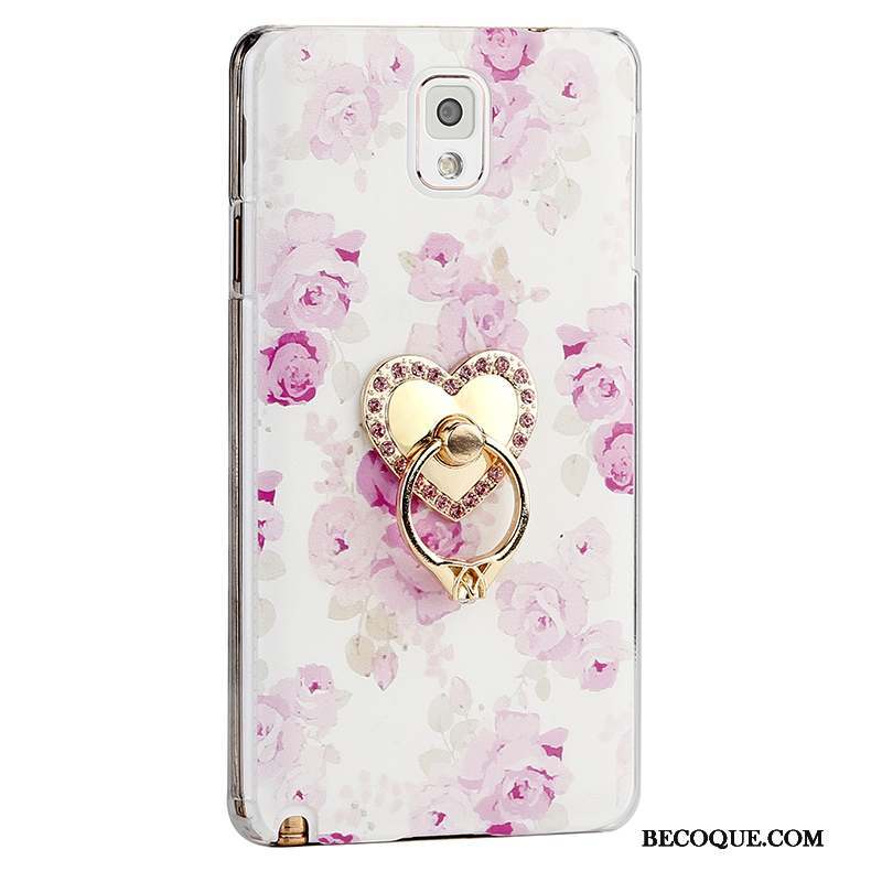 Samsung Galaxy Note 3 Fleurs Protection Coque Téléphone Portable Difficile Rose