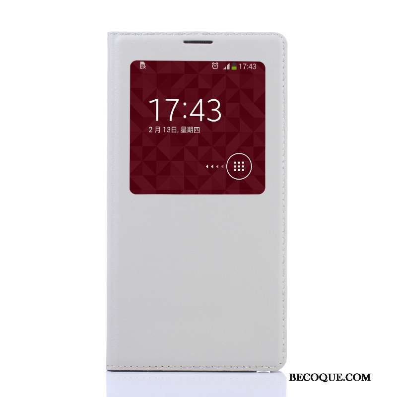 Samsung Galaxy Note 3 Housse Coque De Téléphone Blanc Étui Protection Étui En Cuir