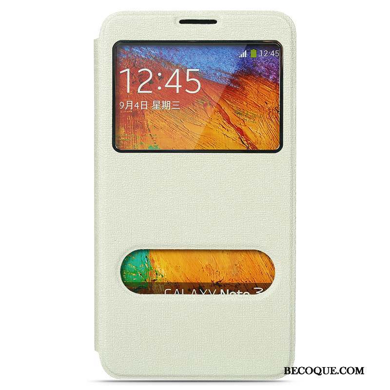 Samsung Galaxy Note 3 Incassable Étui En Cuir Coque De Téléphone Protection Rose Simple
