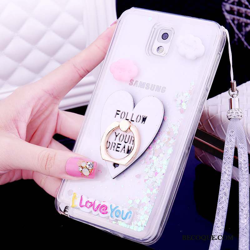 Samsung Galaxy Note 3 Ornements Suspendus Silicone Quicksand Étui Charmant Coque De Téléphone