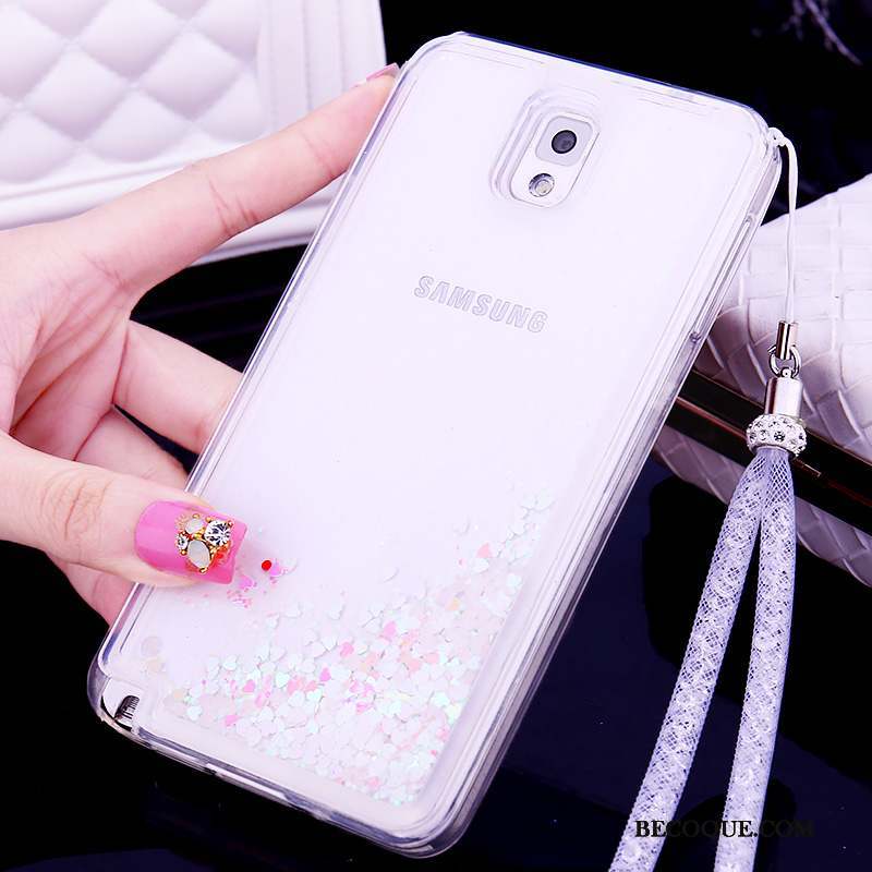 Samsung Galaxy Note 3 Ornements Suspendus Silicone Quicksand Étui Charmant Coque De Téléphone