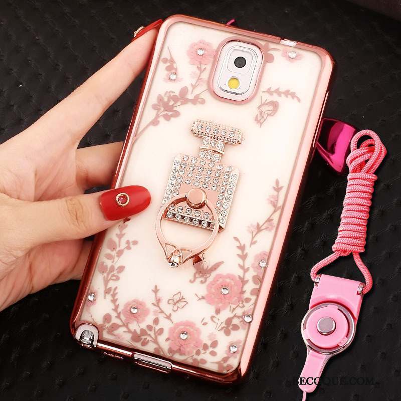 Samsung Galaxy Note 3 Protection Anneau Étui Coque De Téléphone Or Rose