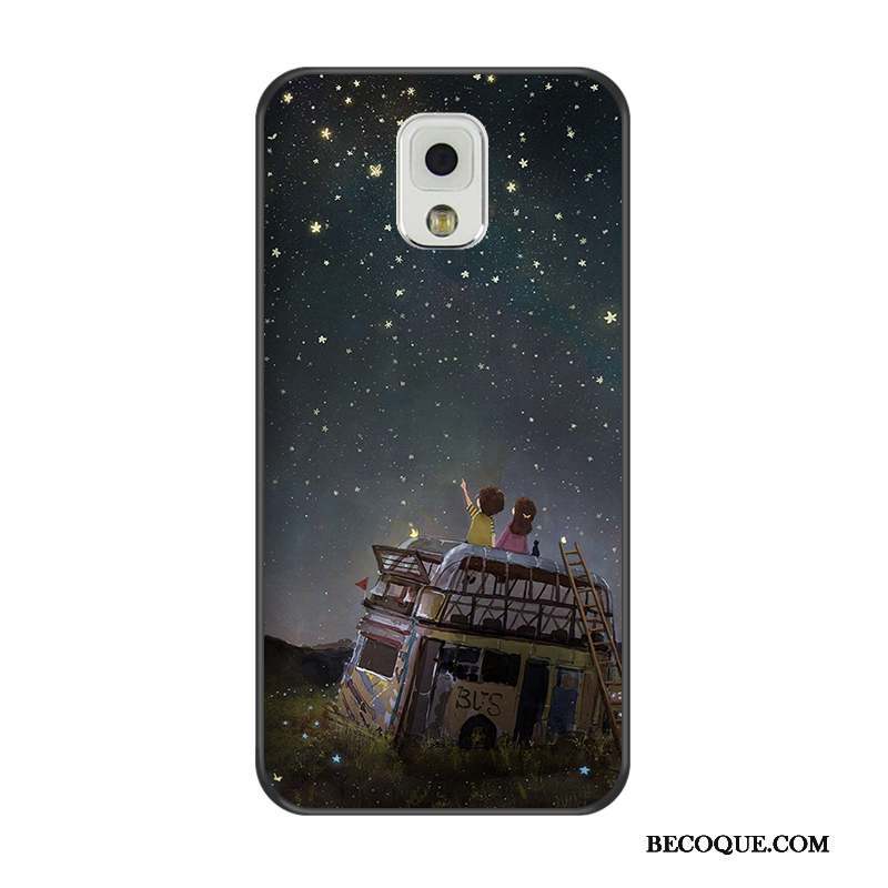 Samsung Galaxy Note 3 Protection Coque De Téléphone Fluide Doux Noir Tout Compris Fleurs