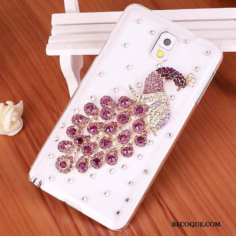 Samsung Galaxy Note 3 Protection Tendance Coque De Téléphone Strass Violet Étui