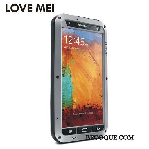 Samsung Galaxy Note 3 Tout Compris Étui Protection Coque De Téléphone Métal Gris