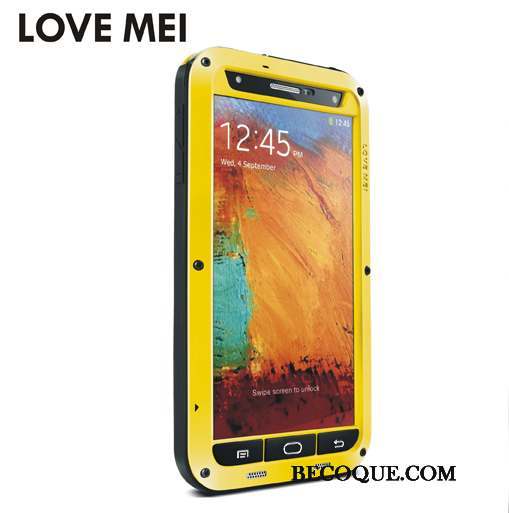 Samsung Galaxy Note 3 Tout Compris Étui Protection Coque De Téléphone Métal Gris