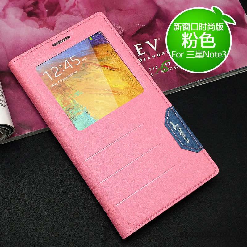 Samsung Galaxy Note 3 Étui En Cuir Coque De Téléphone Protection Rose Nouveau Téléphone Portable