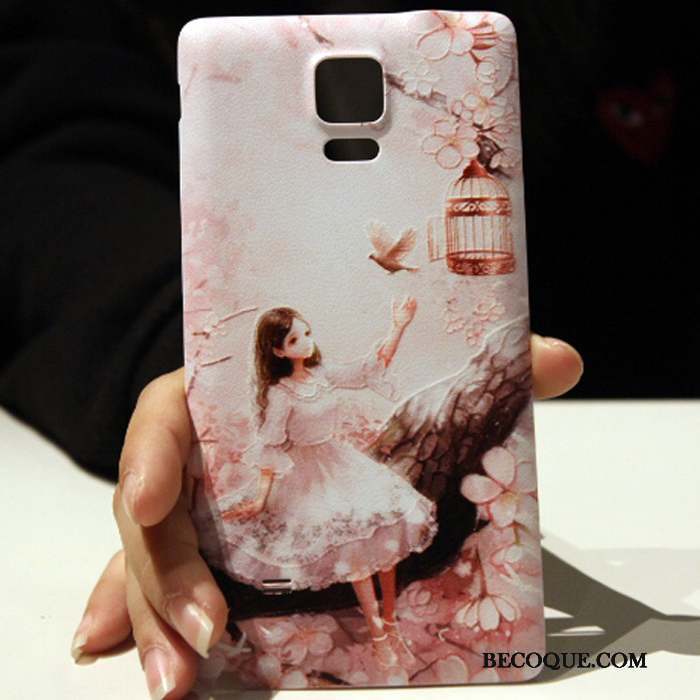 Samsung Galaxy Note 4 Coque Créatif Étui Rose Protection Charmant Dessin Animé