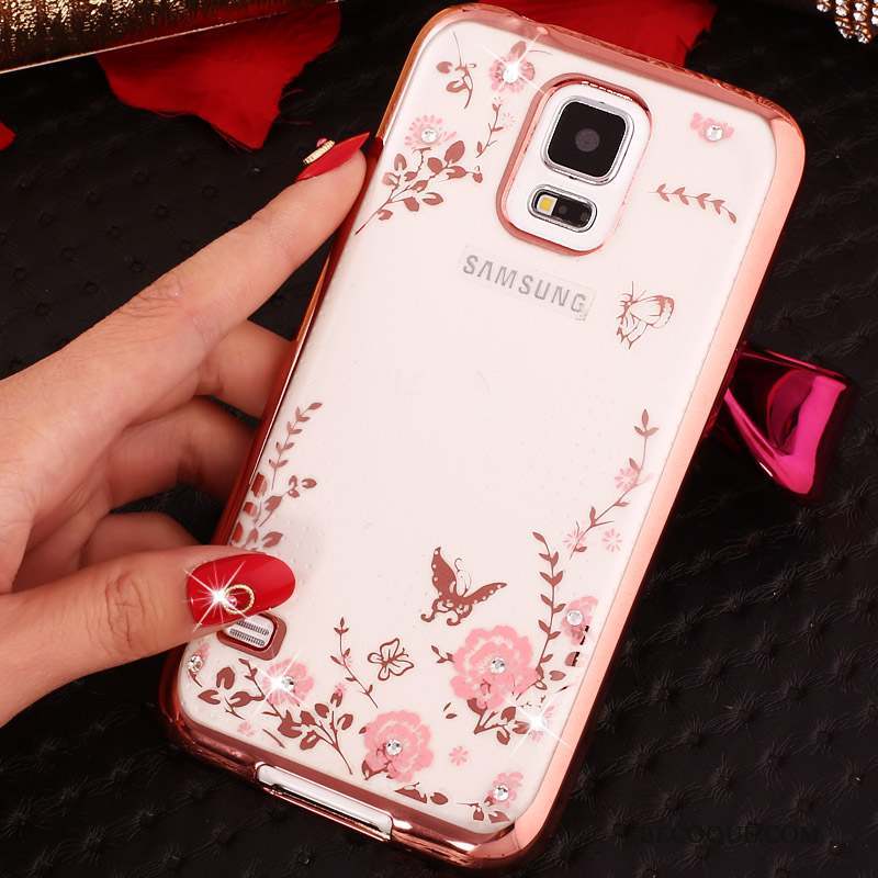 Samsung Galaxy Note 4 Coque De Téléphone Protection Silicone Or Rose Étui Anneau