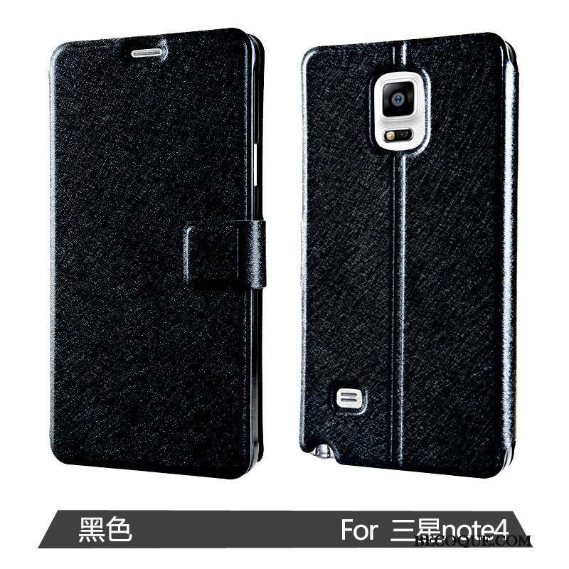 Samsung Galaxy Note 4 Coque De Téléphone Protection Étui Étui En Cuir Incassable Clamshell