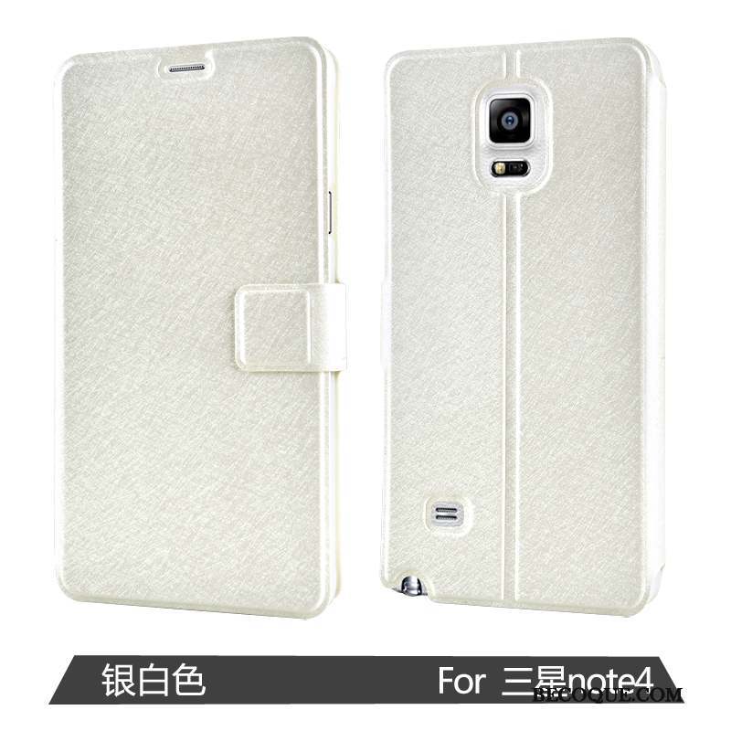 Samsung Galaxy Note 4 Coque De Téléphone Protection Étui Étui En Cuir Incassable Clamshell