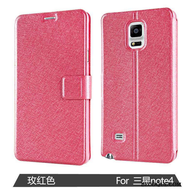 Samsung Galaxy Note 4 Coque De Téléphone Protection Étui Étui En Cuir Incassable Clamshell