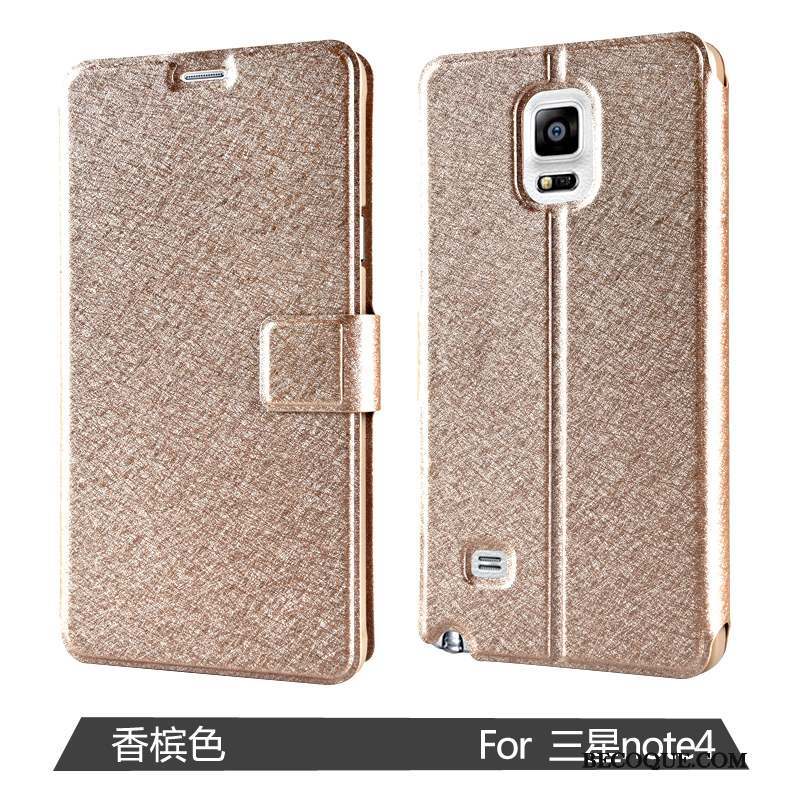 Samsung Galaxy Note 4 Coque De Téléphone Protection Étui Étui En Cuir Incassable Clamshell