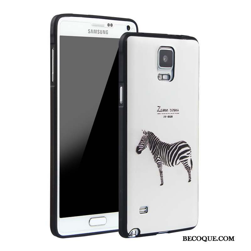 Samsung Galaxy Note 4 Coque Dessin Animé Tout Compris Incassable Fluide Doux Bleu Silicone