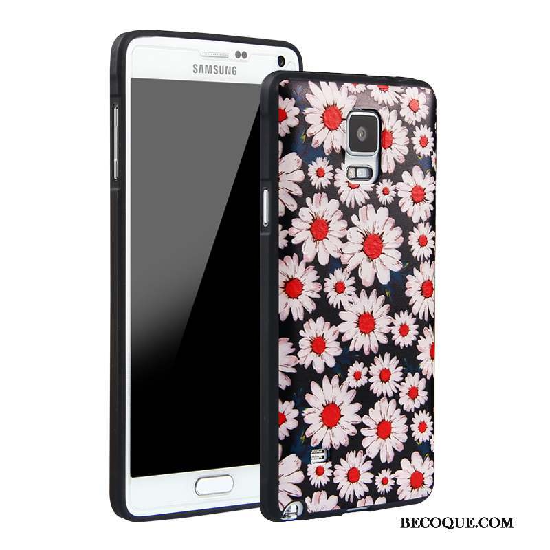 Samsung Galaxy Note 4 Coque Dessin Animé Tout Compris Incassable Fluide Doux Bleu Silicone