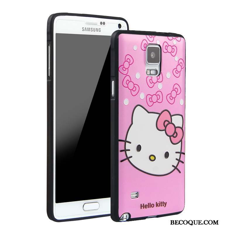 Samsung Galaxy Note 4 Coque Dessin Animé Tout Compris Incassable Fluide Doux Bleu Silicone