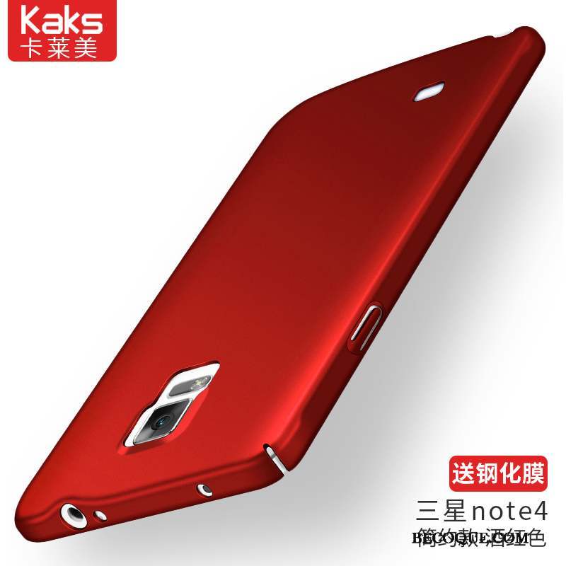 Samsung Galaxy Note 4 Coque Difficile Silicone Or Rose Protection Étui Délavé En Daim