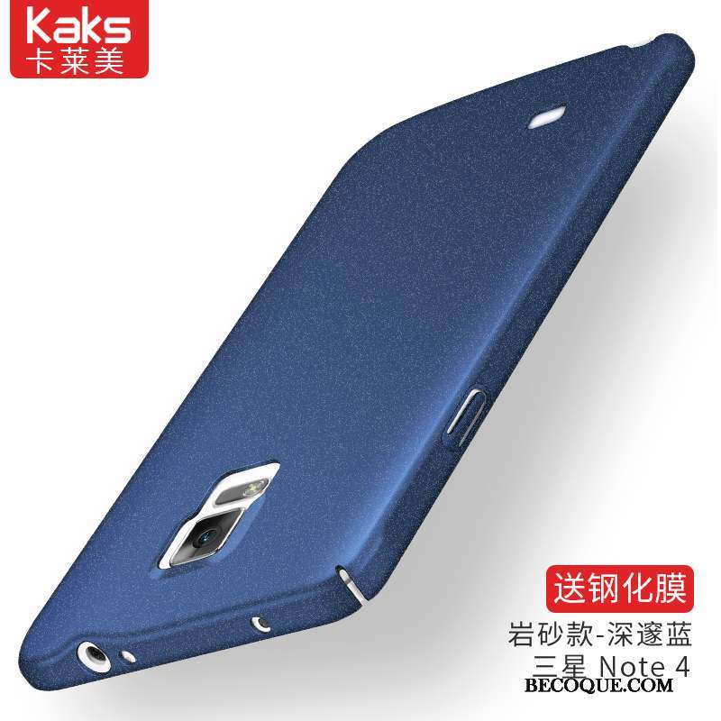 Samsung Galaxy Note 4 Coque Difficile Silicone Or Rose Protection Étui Délavé En Daim