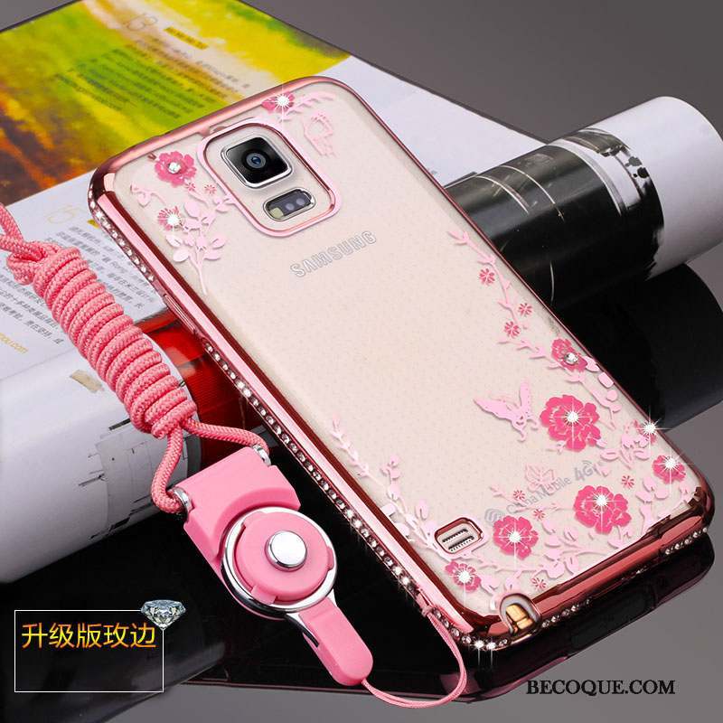 Samsung Galaxy Note 4 Coque Incassable Fluide Doux Étui De Téléphone Ornements Suspendus