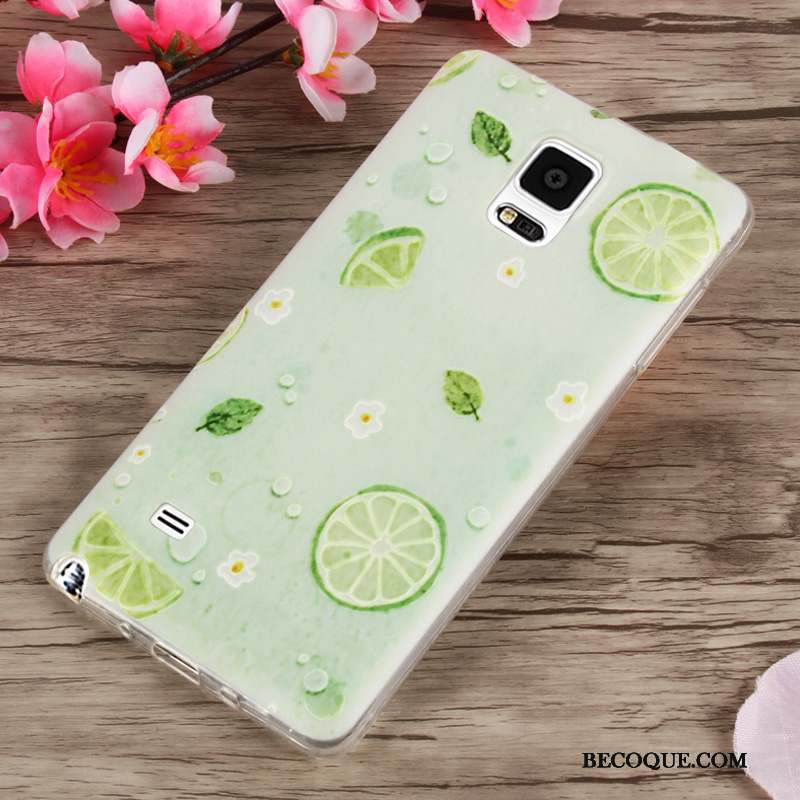 Samsung Galaxy Note 4 Coque Silicone Noir Fleurs Incassable Créatif Fluide Doux