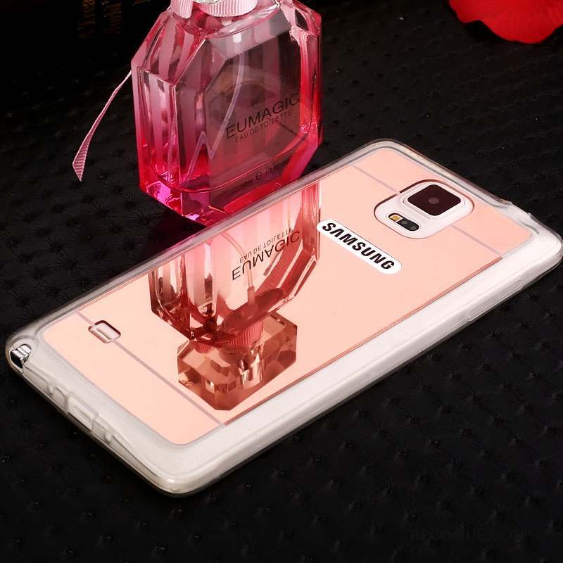 Samsung Galaxy Note 4 Coque Strass Nouveau Fluide Doux Étui Silicone Miroir