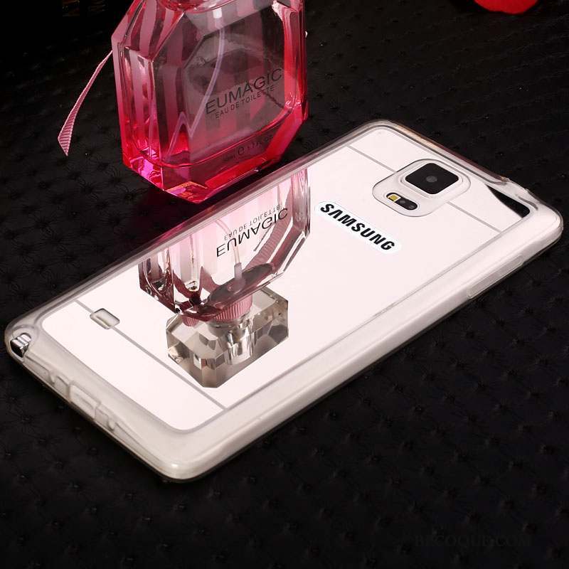 Samsung Galaxy Note 4 Coque Strass Nouveau Fluide Doux Étui Silicone Miroir