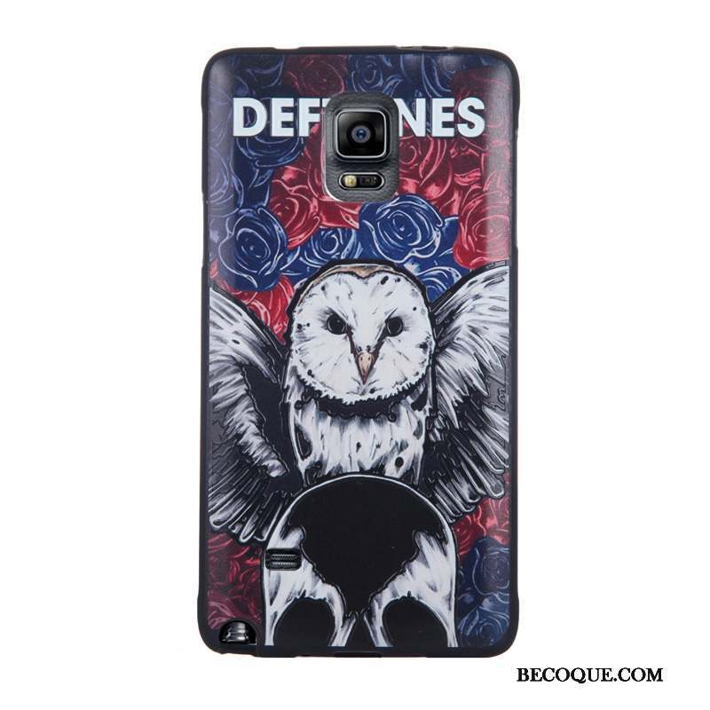 Samsung Galaxy Note 4 Coque Tempérer Membrane Étui Dessin Animé Violet Fluide Doux