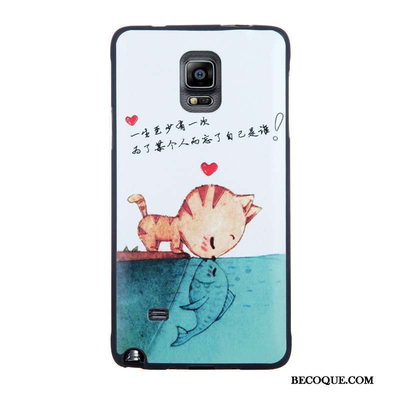 Samsung Galaxy Note 4 Coque Tempérer Membrane Étui Dessin Animé Violet Fluide Doux