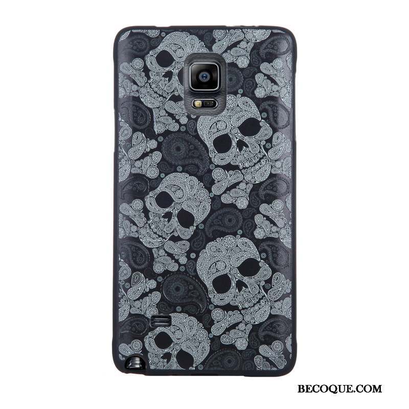 Samsung Galaxy Note 4 Coque Tempérer Membrane Étui Dessin Animé Violet Fluide Doux