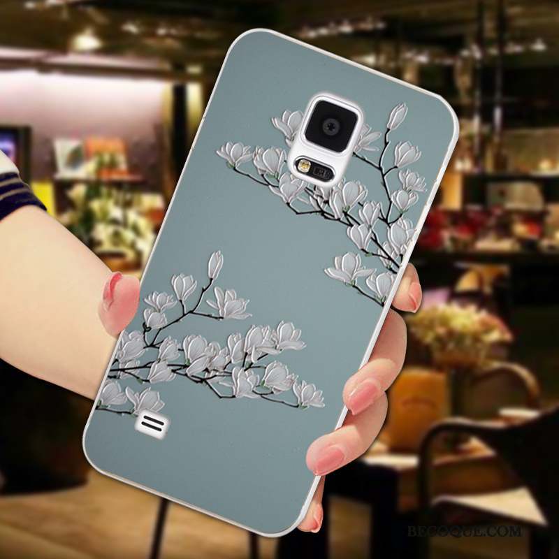 Samsung Galaxy Note 4 Coque Tout Compris Gaufrage Multicolore Pétale Étui Fluide Doux