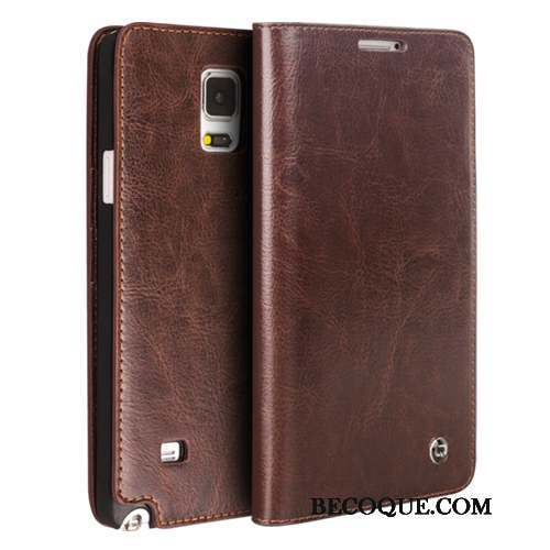 Samsung Galaxy Note 4 Cuir Véritable Housse Protection Étui Coque Téléphone Portable