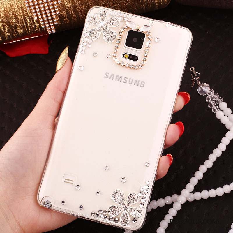 Samsung Galaxy Note 4 Fluide Doux Transparent Coque De Téléphone Silicone Or Anneau