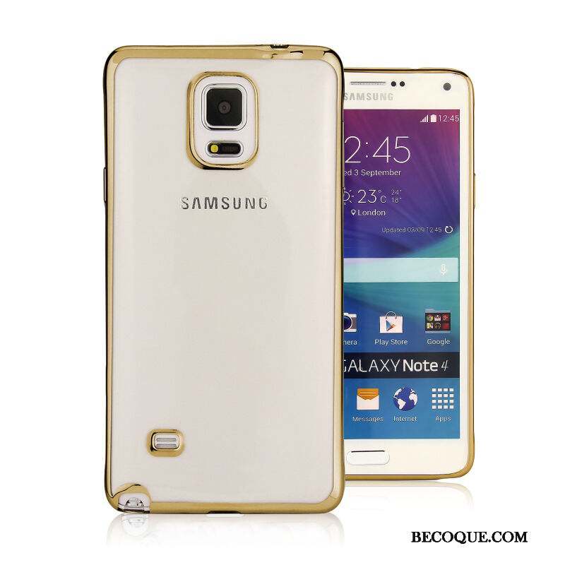 Samsung Galaxy Note 4 Placage Coque De Téléphone Étui Silicone Fluide Doux