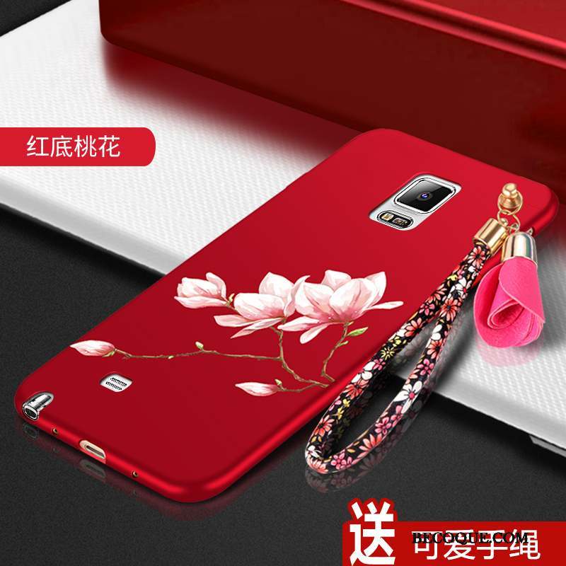 Samsung Galaxy Note 4 Silicone Incassable Coque De Téléphone Fluide Doux Étui Rouge