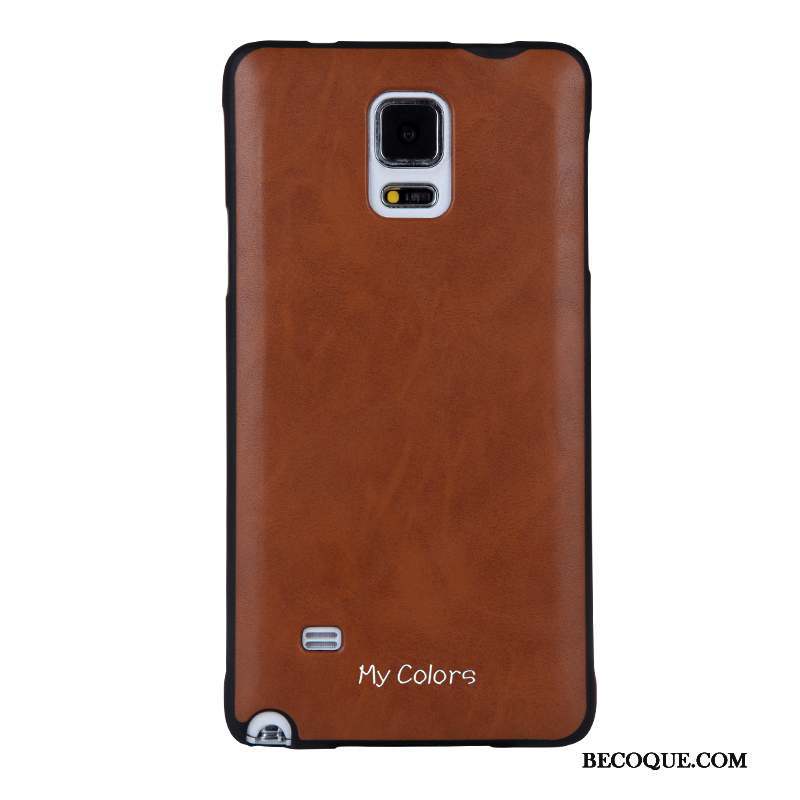 Samsung Galaxy Note 4 Similicuir Protection Coque De Téléphone Business Fluide Doux Étui