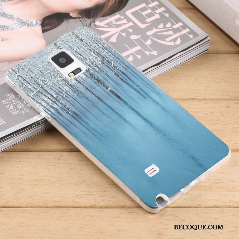 Samsung Galaxy Note 4 Tout Compris Personnalité Bleu Tendance Coque De Téléphone Créatif