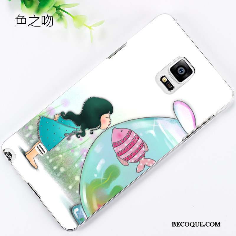 Samsung Galaxy Note 4 Étui Délavé En Daim Gaufrage Coque De Téléphone Vert Dessin Animé