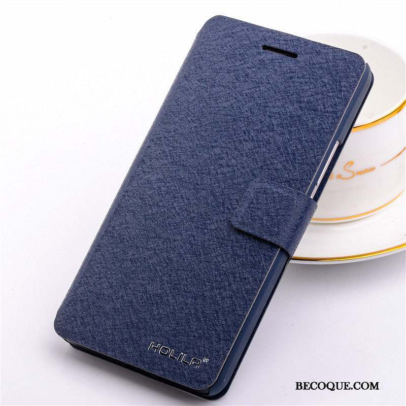 Samsung Galaxy Note 4 Étui En Cuir Téléphone Portable Bleu Coque De Téléphone Protection Housse