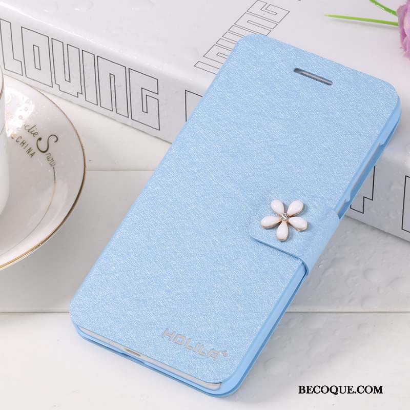 Samsung Galaxy Note 4 Étui En Cuir Téléphone Portable Bleu Coque De Téléphone Protection Housse