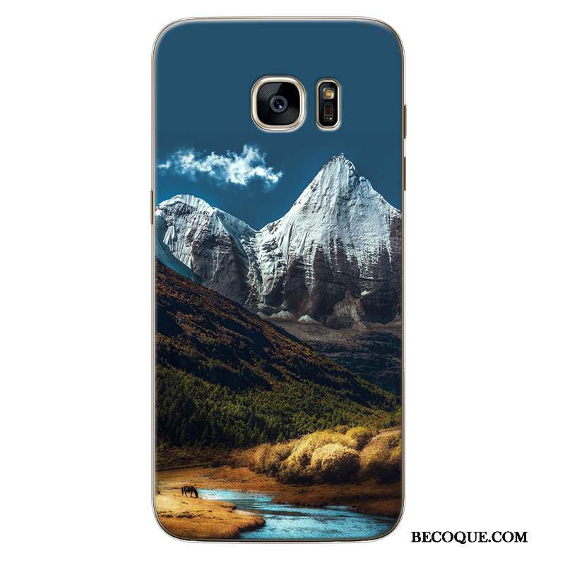 Samsung Galaxy Note 5 Coque Créatif Silicone Jaune Tout Compris Paysage Incassable