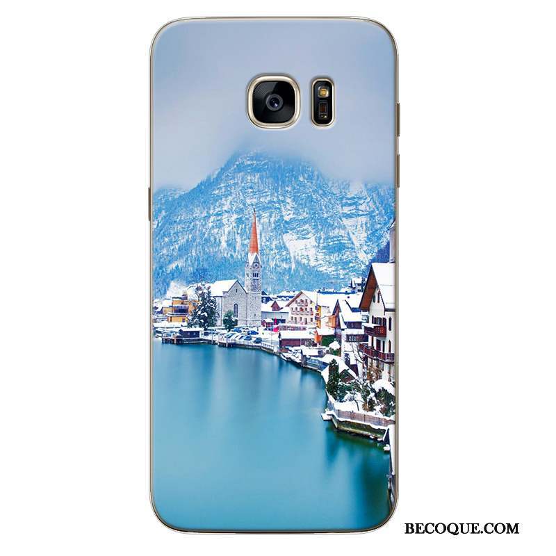 Samsung Galaxy Note 5 Coque Créatif Silicone Jaune Tout Compris Paysage Incassable