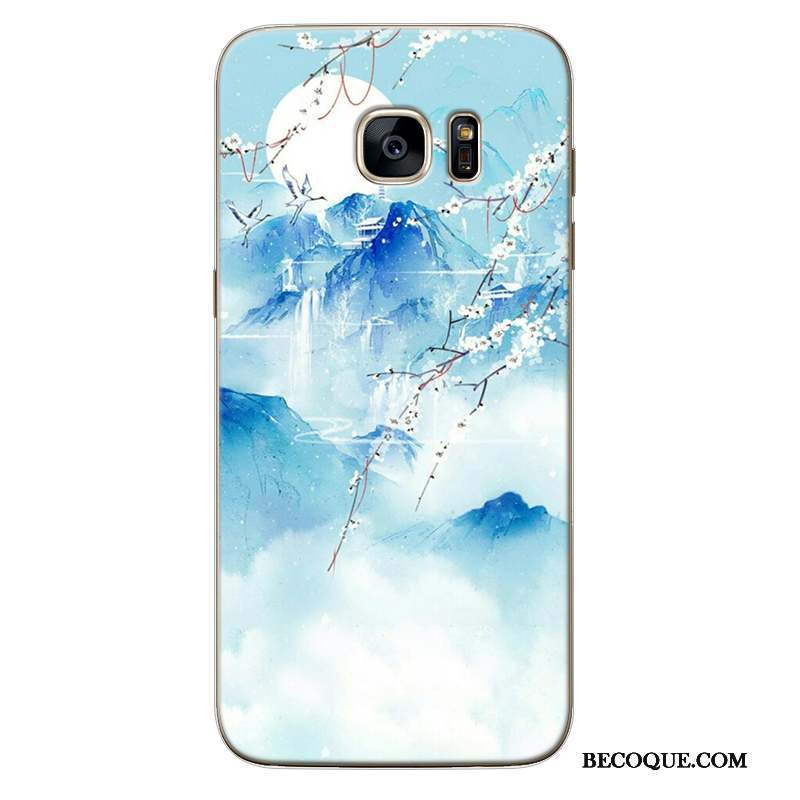 Samsung Galaxy Note 5 Coque Créatif Silicone Jaune Tout Compris Paysage Incassable