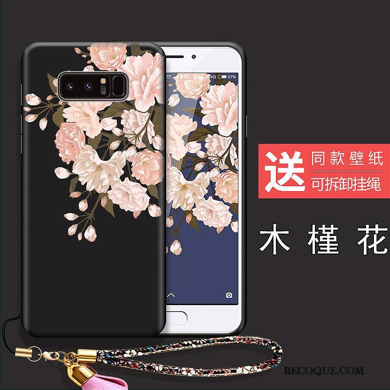 Samsung Galaxy Note 5 Coque De Téléphone Fluide Doux Créatif Incassable Personnalité Noir
